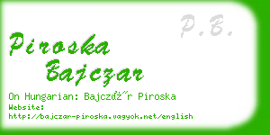 piroska bajczar business card